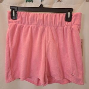 Juicy Couture High Waist Pink Terry Cloth Shorts Sz Small NWT